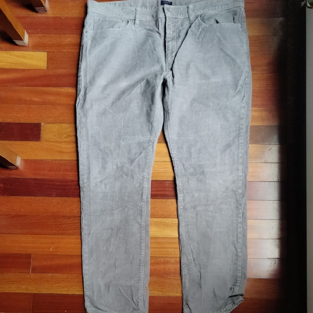 J. Crew Men's Corduroy Pants in Gray